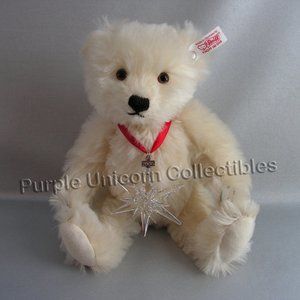 2005 Steiff Crystal Bear with Swarovski Annual Edition Star Christmas Ornament